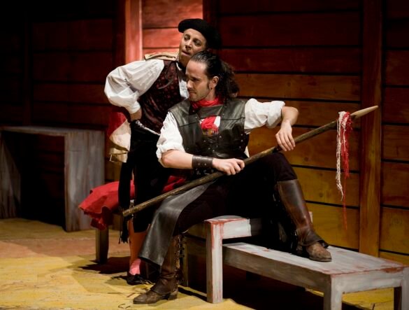 Imagen de una representación de El Caballero de Olmedo, por parte de la compañía Teatro Corsario