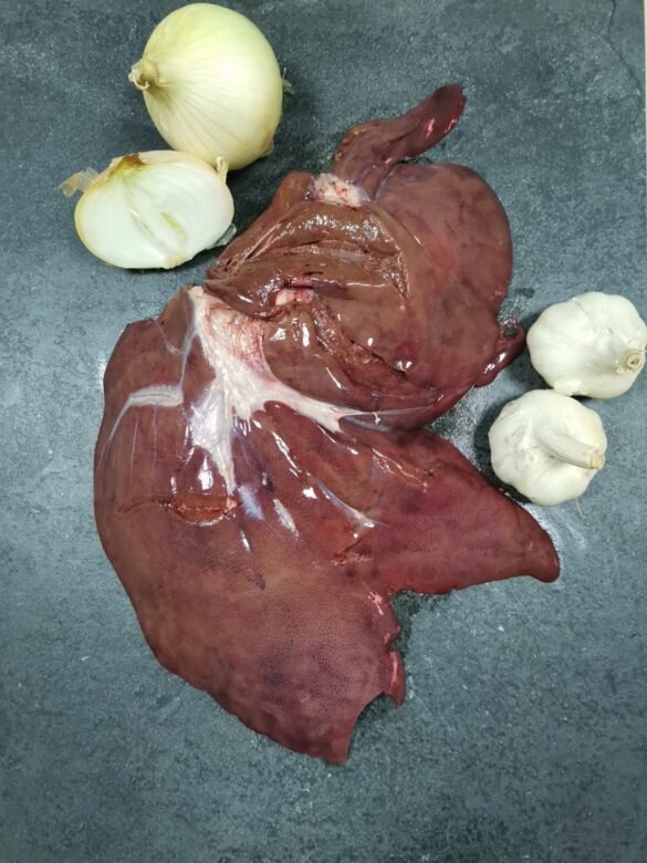 Hígado de cerdo para la sopa de freje