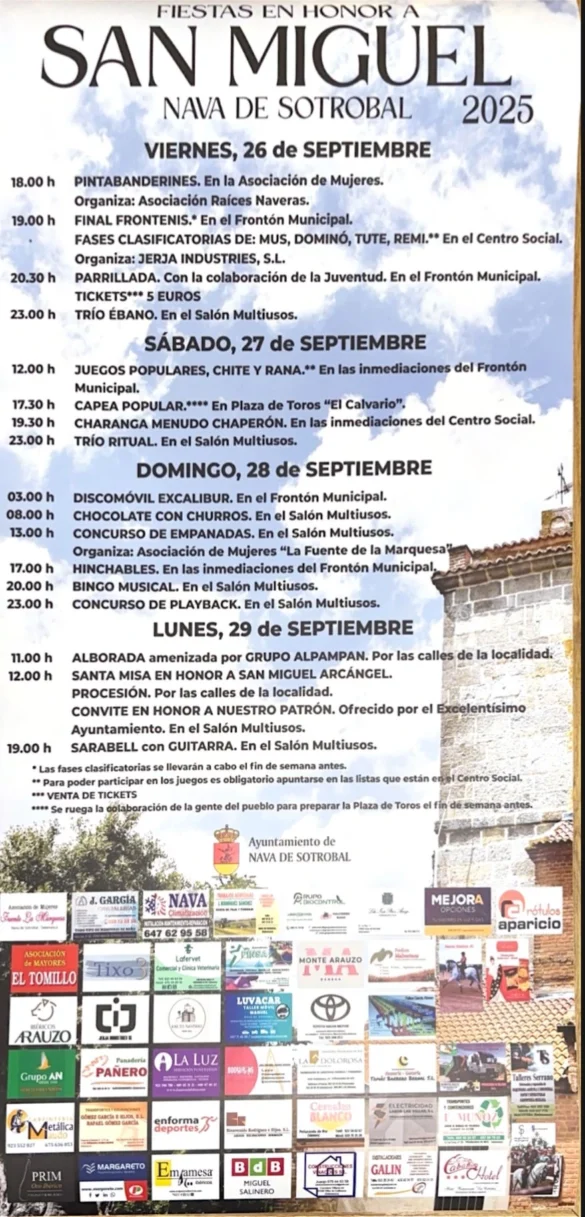 Fiestas de San Miguel Arcángel en Nava de Sotrobal