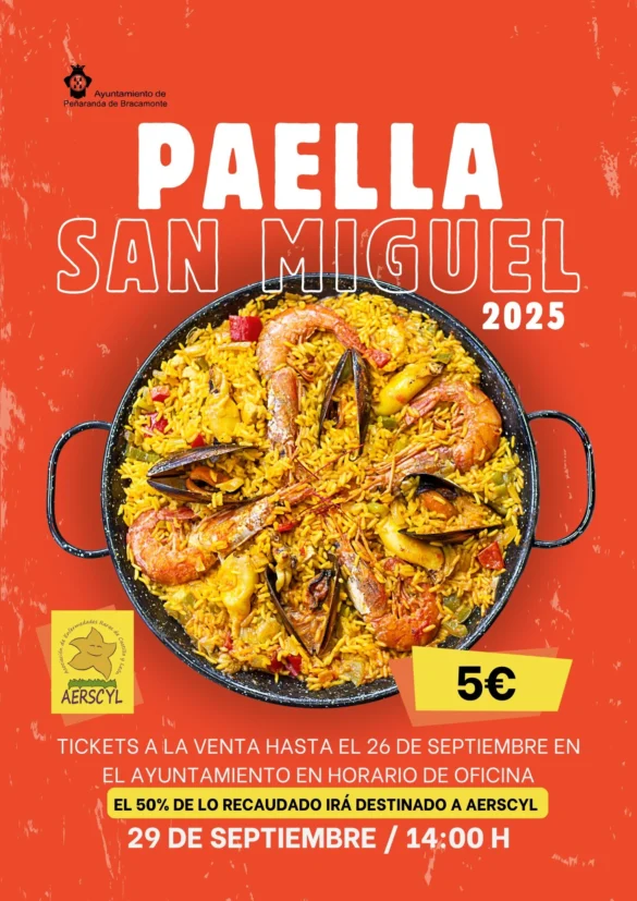 Paella popular para la fiestas de San Miguel 2025 en Peñaranda de Bracamonte