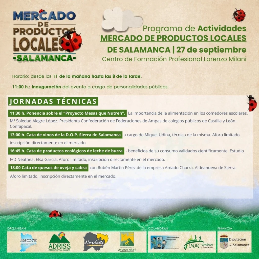 Programa del mercado de productos locales en Salamanca