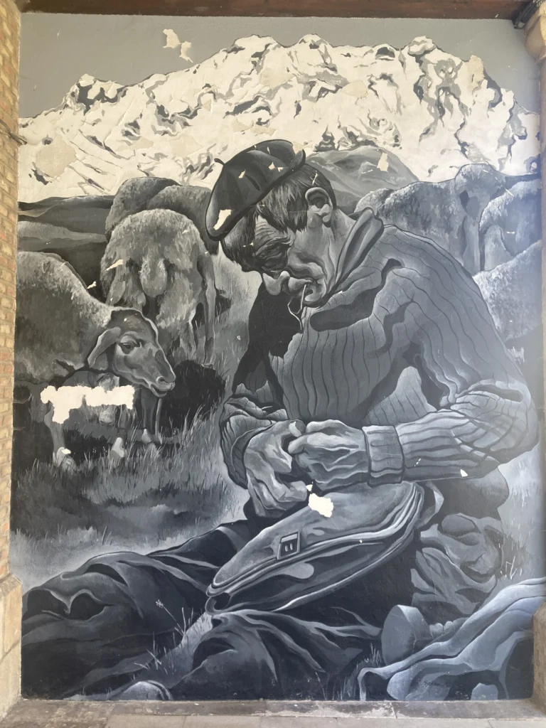 El pastor del mural en Cervera de Pisuerga