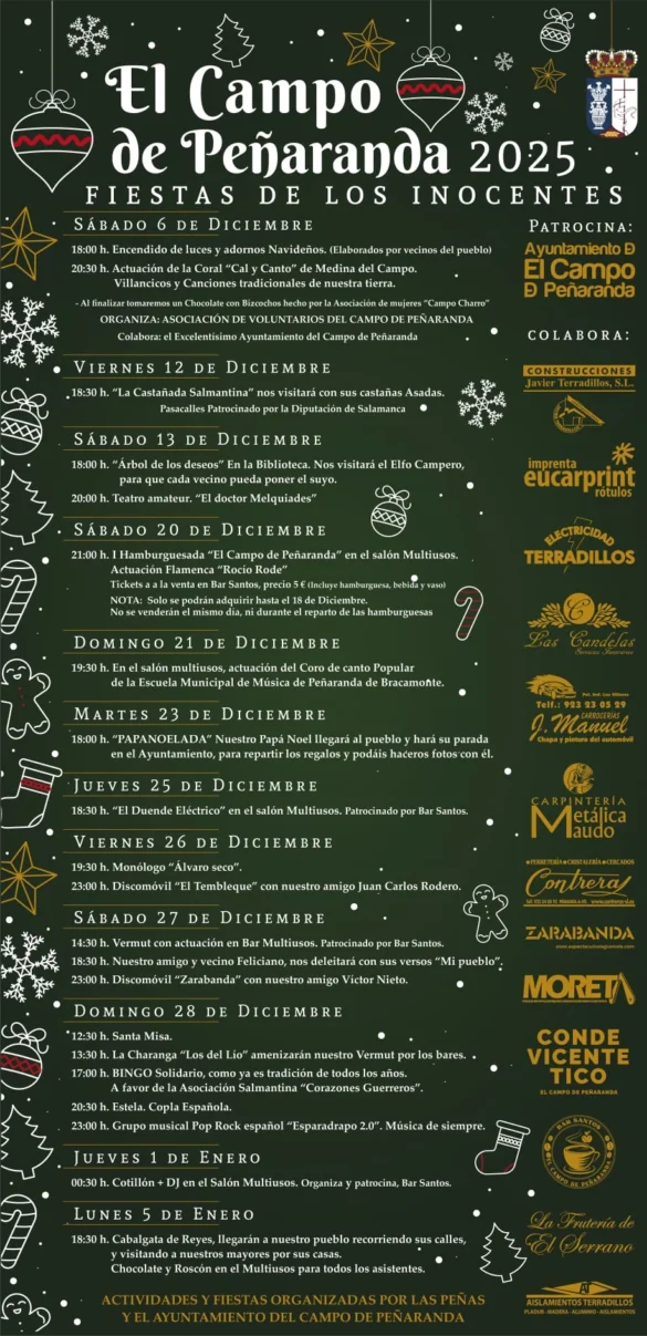 Fiestas de los Inocentes 2025 en El Campo de Peñaranda (Salamanca)