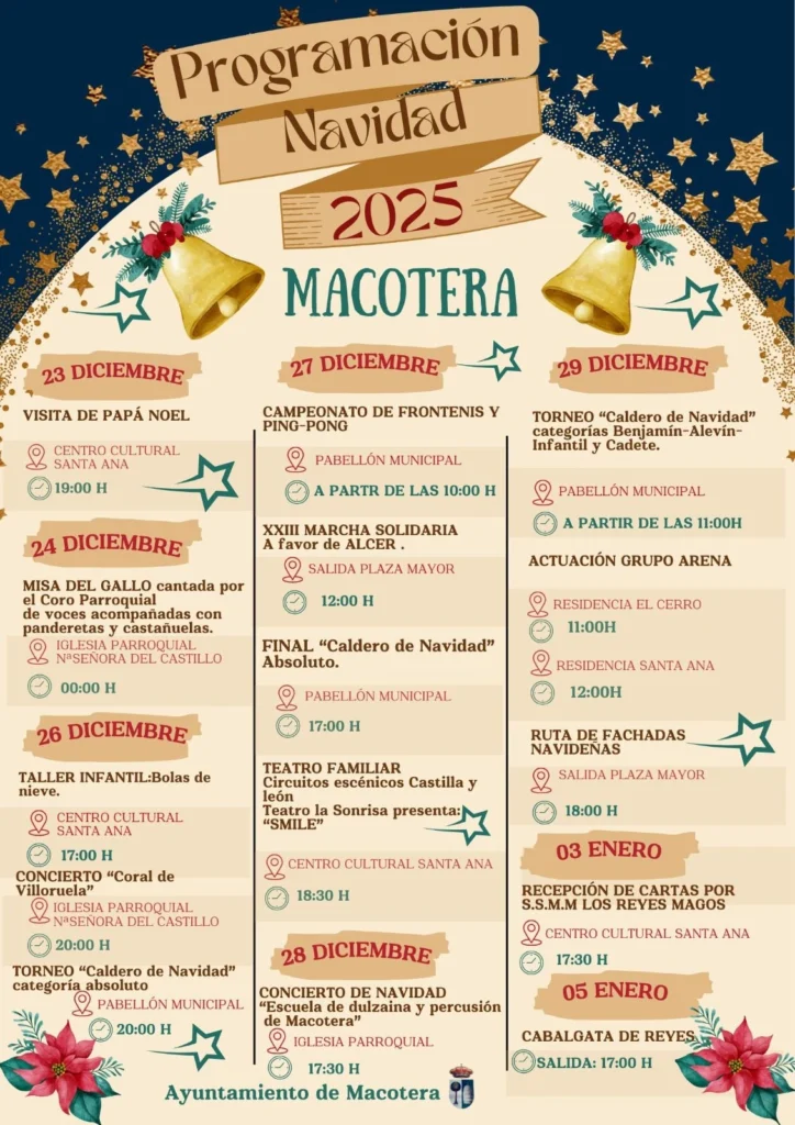 Programación Navidad 2025 Macotera