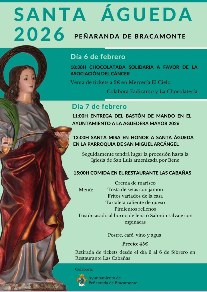 Programación Santa Águeda 2026: Peñaranda de Bracamonte. Programación